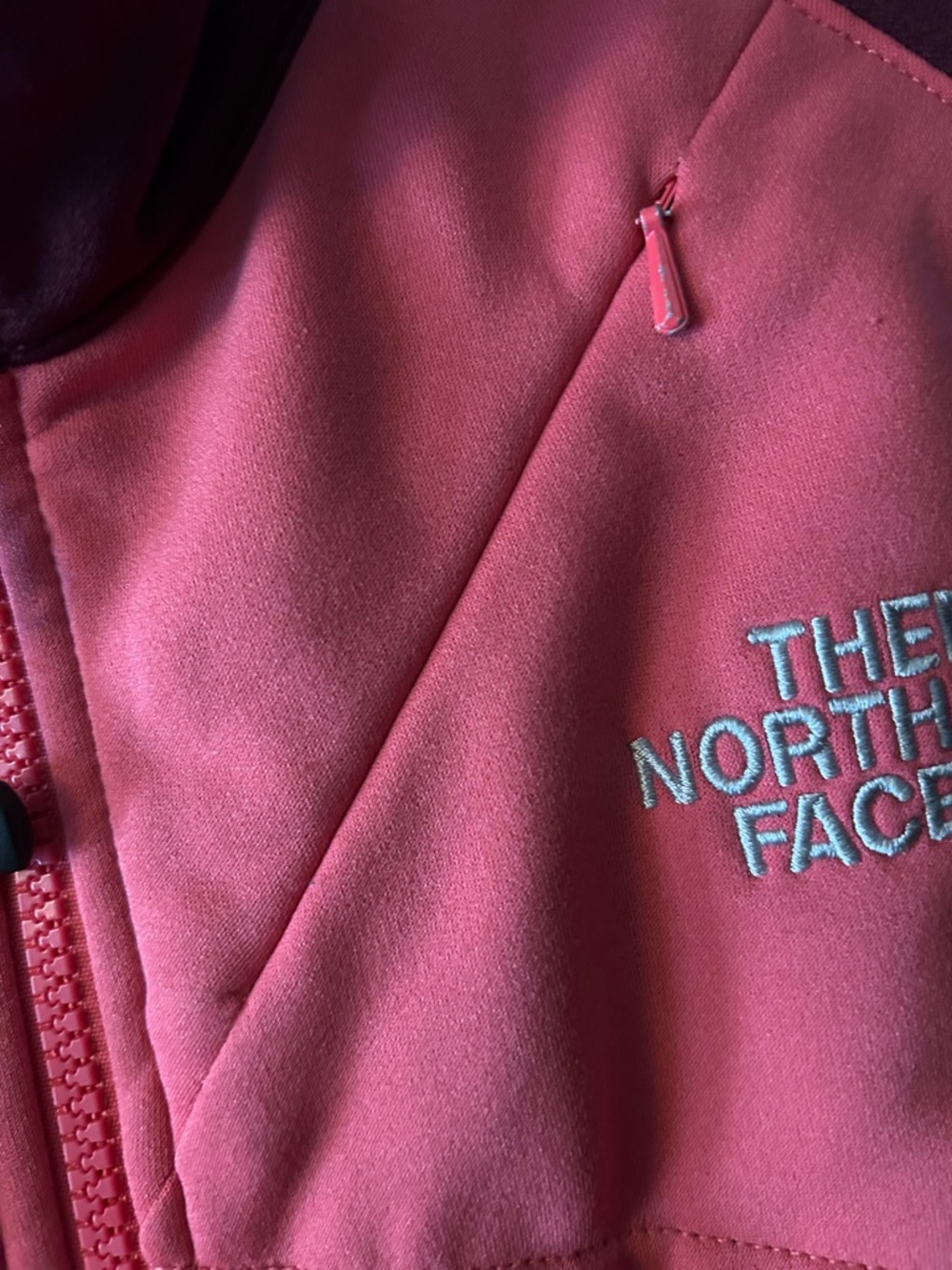 The North Face Pink and Burgundy Soft Fleece Jacket - Picture 3 of 7